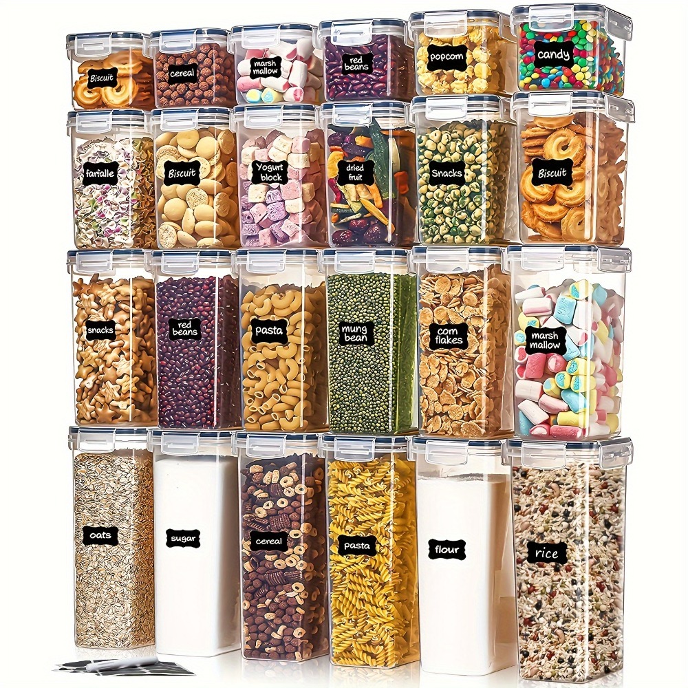 Kitchen Baking Tray Storage - 24個入り食品保存容器 12箱 12蓋 気密パントリーオーガナイザー キッチンアクセサリー ガジェットツール