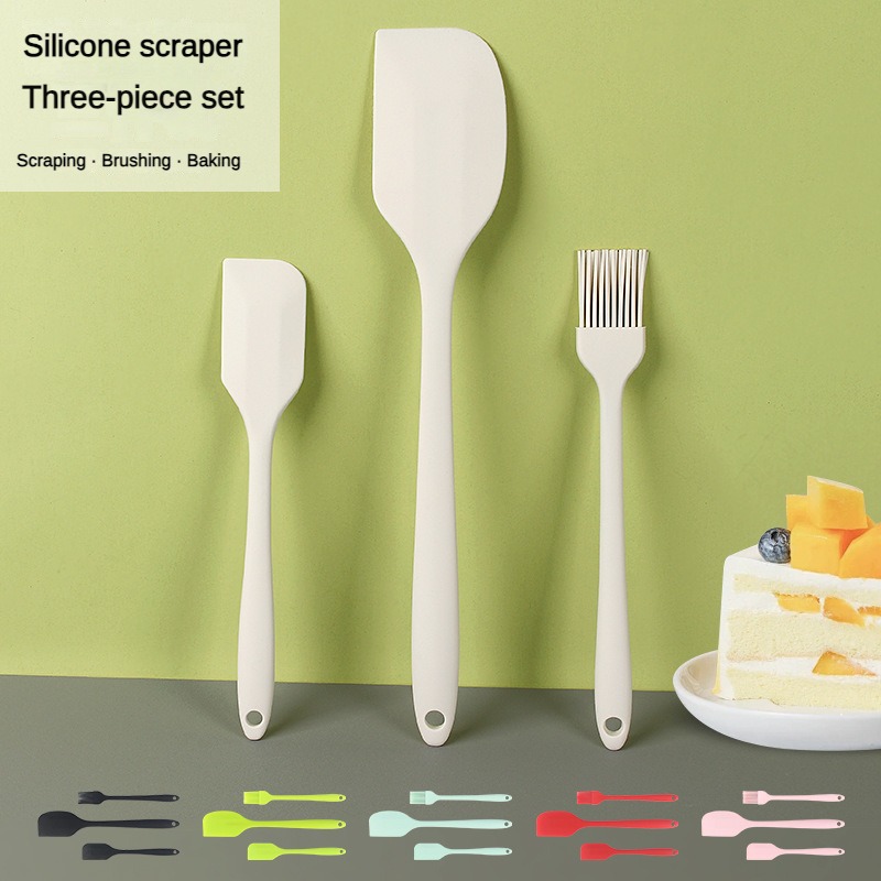 Kitchen Baking Brush - シリコンケーキスクレーパー,3個セット,キッチンベーキングセット,オイルブラシ,バターブラシ,シングルケーキツール
