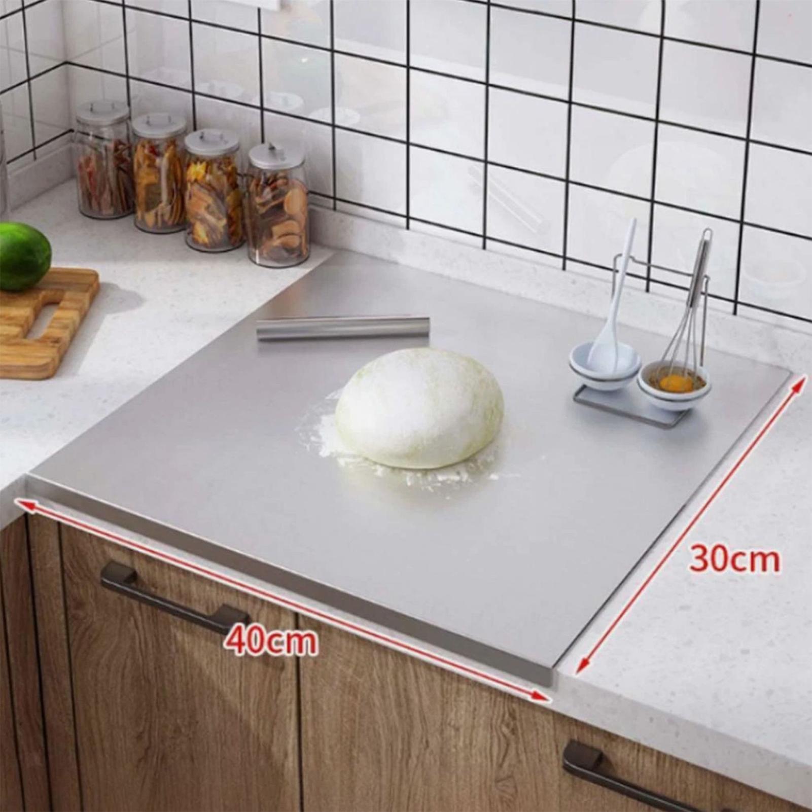 Kitchen With Baking Area - ステンレス鋼製まな板 ノンスティック両面肉切り板 シャルキュトリ、野菜、ベーキング、食事の準備用キッチンツール