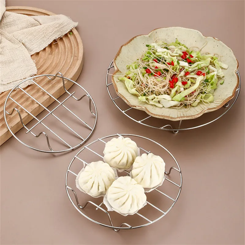 Kitchen With Baking Area - ステンレス製調理器具蒸し器ラック調理ベーキングポットスタンドエアフライヤーグリル食品アクセサリーキッチン蒸しラック