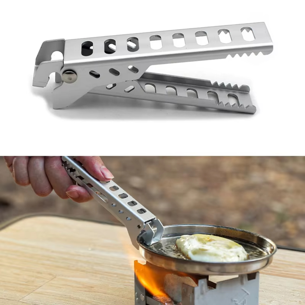Kitchen Baking Pan Organizer - 屋外用アルミ製耐熱合金クリップボウルグリッパーホルダー、ポータブルキャンプ用鍋フライパンハンドル、キッチンアクセサリー、調理用品