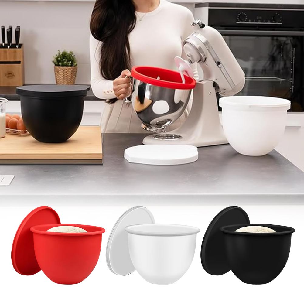 Kitchen Aid Baking Lid - 1PC ユニバーサルシリコンボウルライナー キッチンエイドティルトヘッドミキサー用蓋付き 5クォート容量 耐熱性 滑り止めデザイン