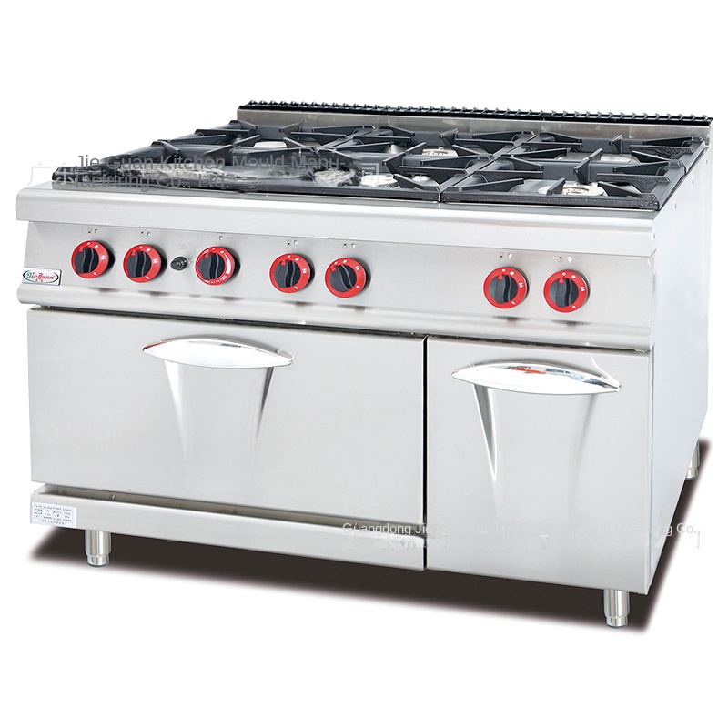 Kitchen With Baking Area - ジーグァン GH-797A 業務用厨房コンロ 縦型ガス6口ウエスタンスタイルオーブン 6眼オーブン 小型炒め物・焼き物用