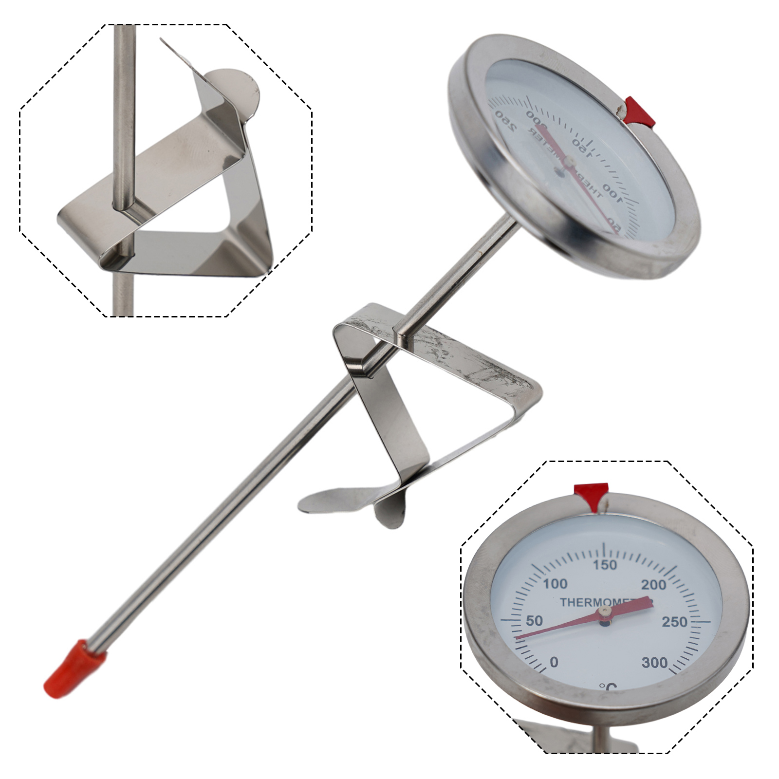 Kitchen Baking Utensil - ステンレス鋼プローブ温度計キッチンツール調理温度計0〜300 ℃ ミルク コーヒー 食品 肉