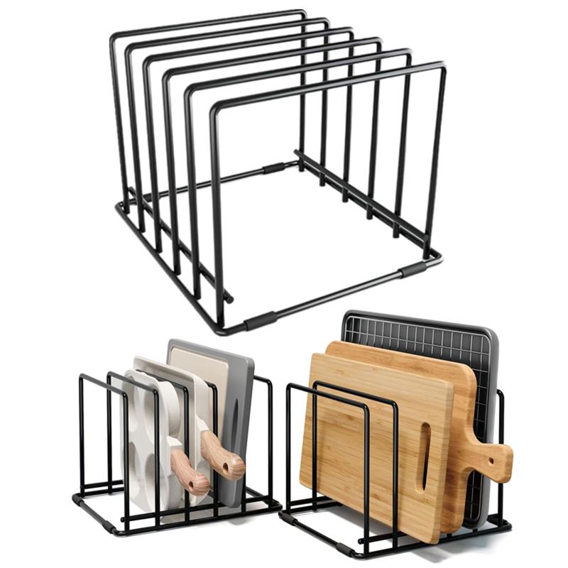 Kitchen Baking Pan Storage - 滑り止め付きフットオーガナイザー、ベーキングトレイホルダー、まな板ホルダー、ベーキングトレイ収納、キッチンパンオーガナイザー（整理整頓機能付き）