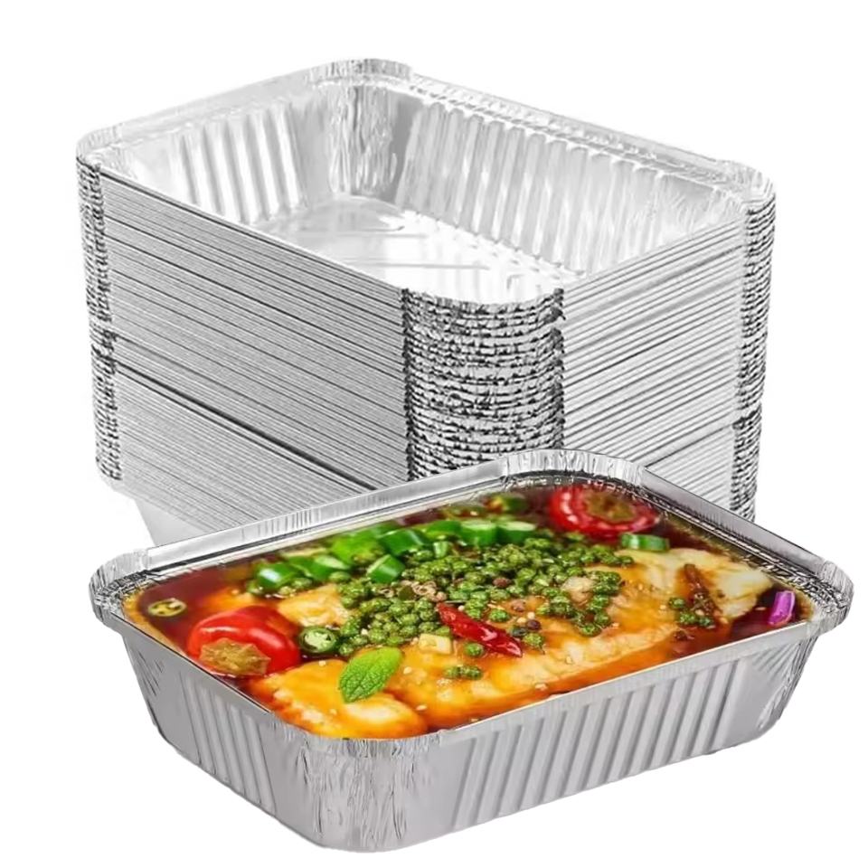 Kitchen Baking Pan Storage - 10/20 個使い捨てアルミ箔パン食品保存トレイ厚みのあるベーキング容器バーベキューグリルデザート調理キッチン用