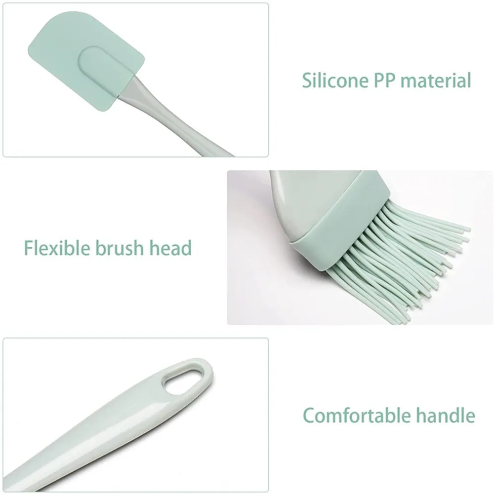 Kitchen Baking Brush - 3 個クリームスクレーパー DIY パンケーキバタースパチュラミキサーオイルブラシキッチンベーキングツールシリコンスパチュラノンスティック