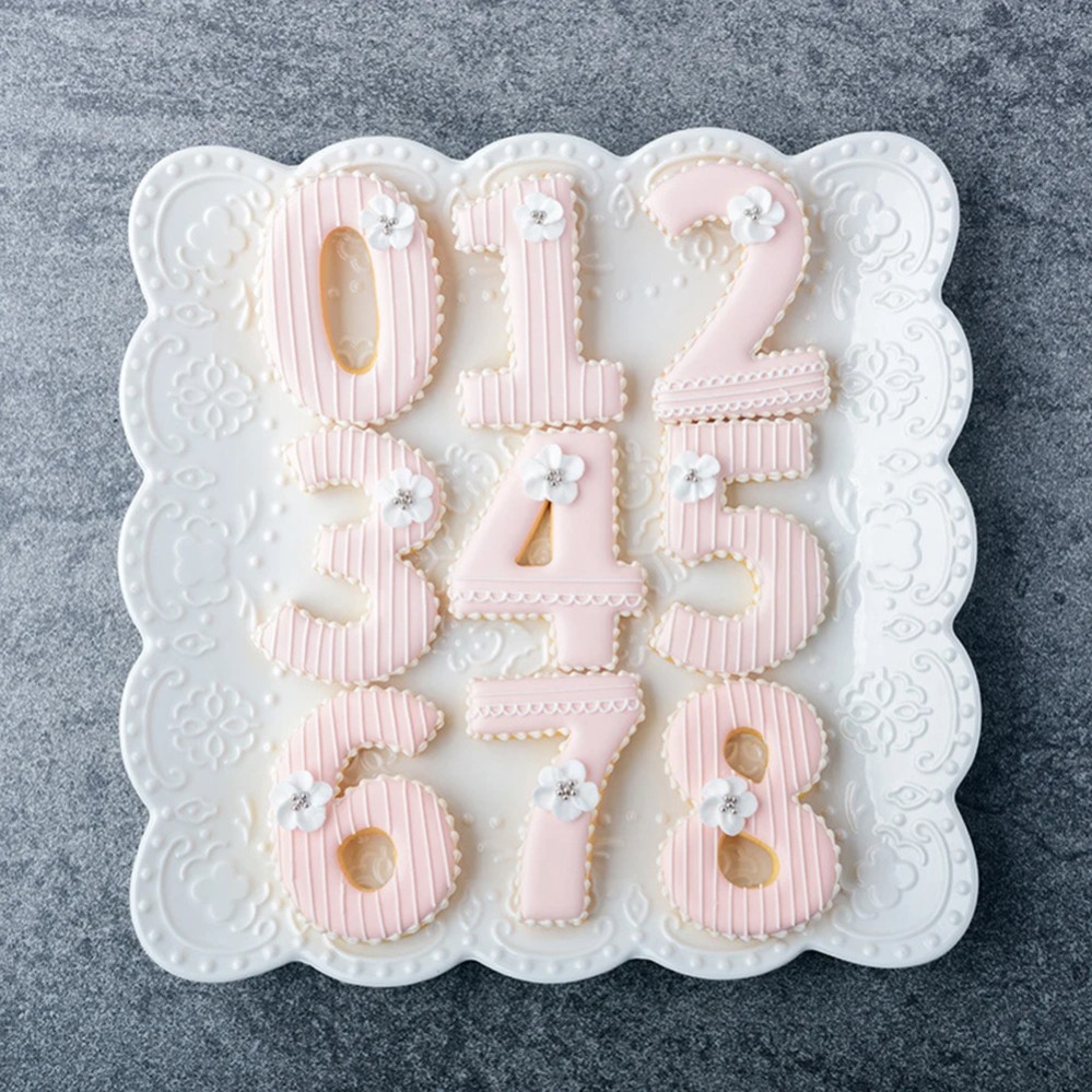 Kitchen Baking Utensil - 大きな数字のクッキーカッター、ビスケット型、キッチンベーキング、ペストリー、製菓道具、DIYツール