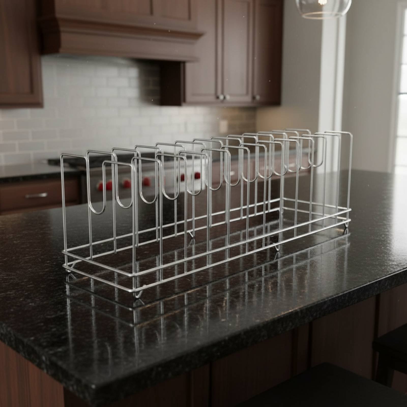 Kitchen Baking Pan Storage - ピザパンラック省スペースベーキングトレイホルダー鍋蓋スタンドお手入れ簡単キッチン収納調理器具を保護