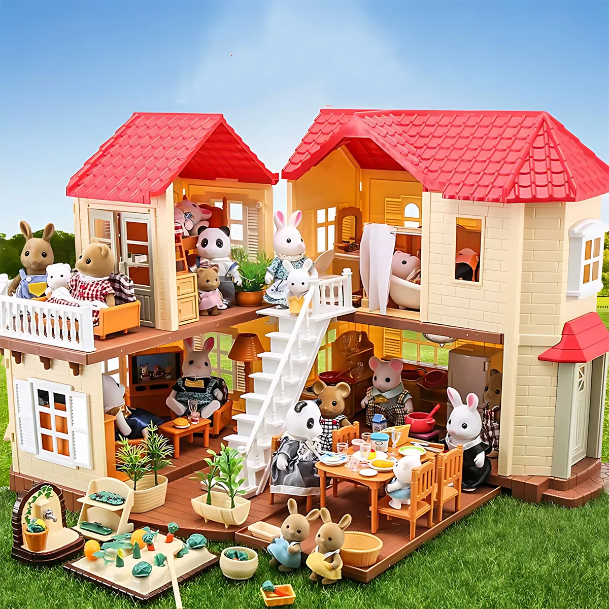 Kitchen Queen - ミニチュア家具 1:12 ドールハウスキッチンリビングルーム寝室セット DIY シーン人形遊び装飾女の子おもちゃの家誕生日ギフト
