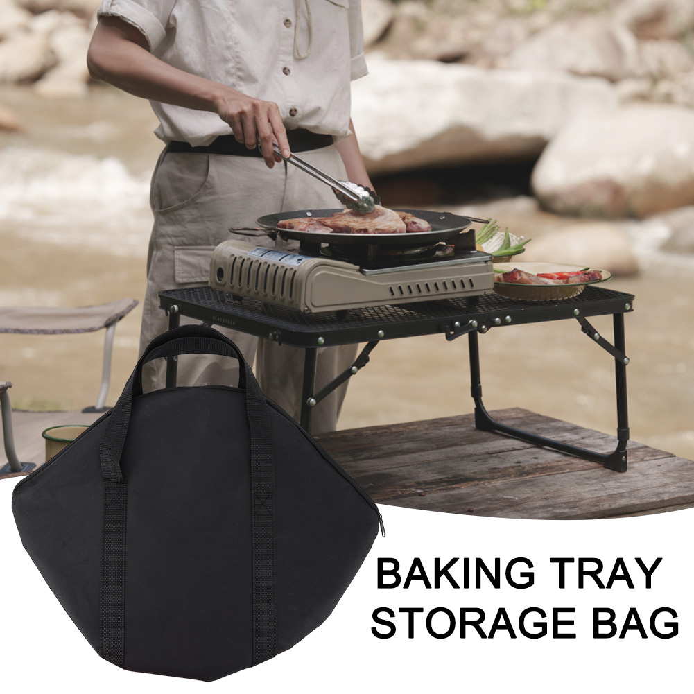Kitchen Baking Pan Storage - ベーキングパン収納バッグ ハンドル付き 耐摩耗性フライパンバッグ 防水キャンプ調理器具オーガナイザー 屋外バーベキューツール キッチン用