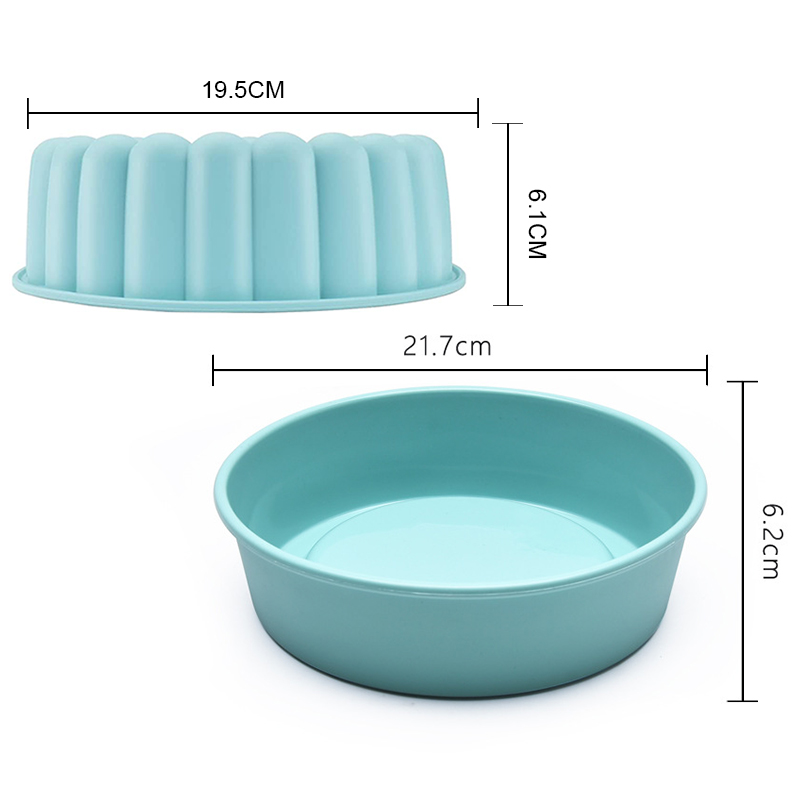 Kitchen Baking Pan Storage - シリコン製ベーキングトレイオーガナイザー、丸型フラントレイ収納ラック、ストロベリーショートケーキ型、シリコン製キッチンシリコン型