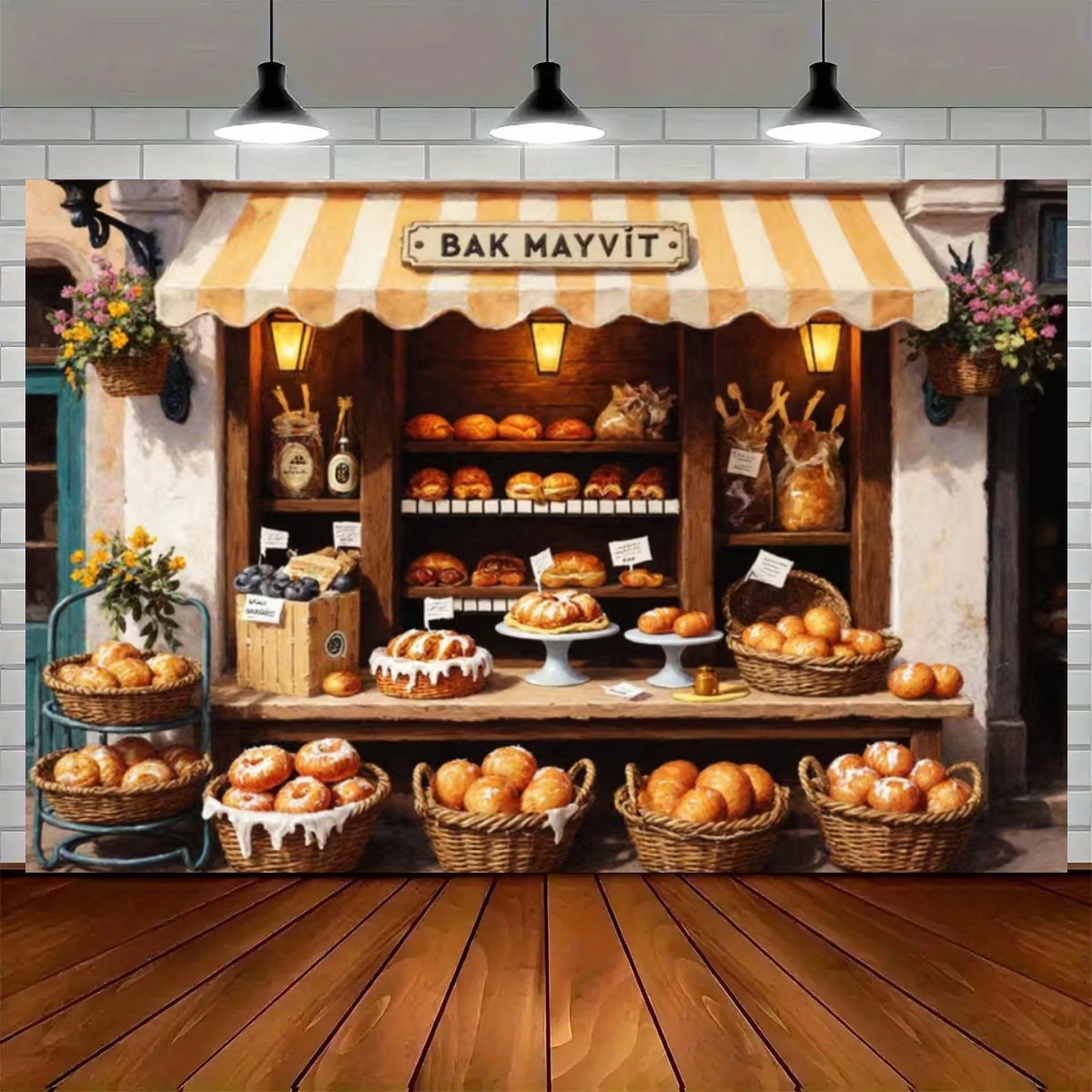 ストリートベーキングキッチン背景幕ケーキパンベーカリー誕生日 - Kitchen Baking Background のレビューと価格
