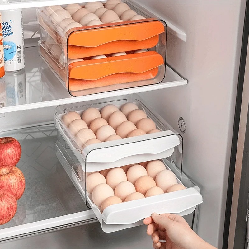 1個 キッチン用卵収納ボックス 冷蔵庫用 フレッシュプラスチ - Kitchen Baking Tray Storage のレビューと価格