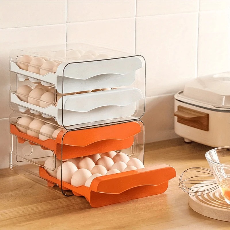 1個 キッチン用卵収納ボックス 冷蔵庫用 フレッシュプラスチ - Kitchen Baking Tray Storage のレビューと価格