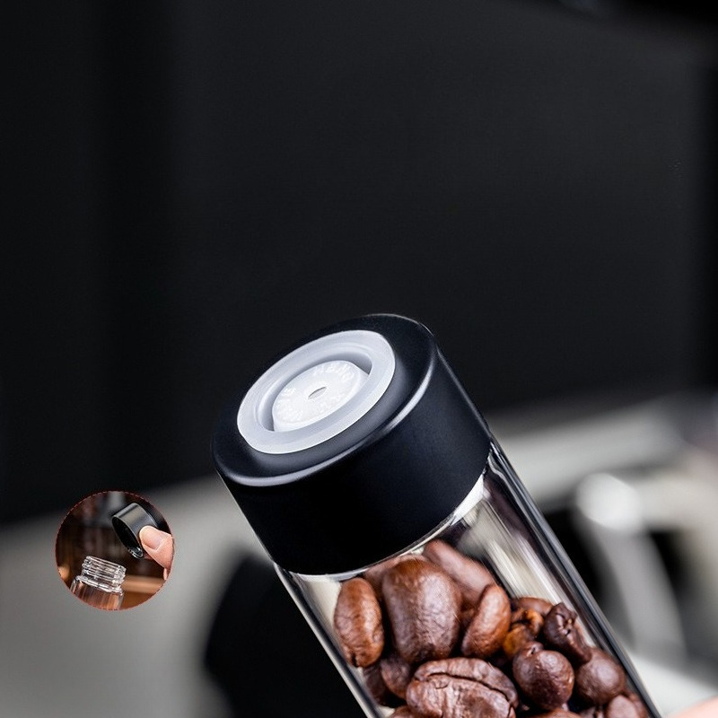 JUSTINLAU ガラス製コーヒー豆保存容器 気密1方向バ - Kitchen Zo のレビューと価格