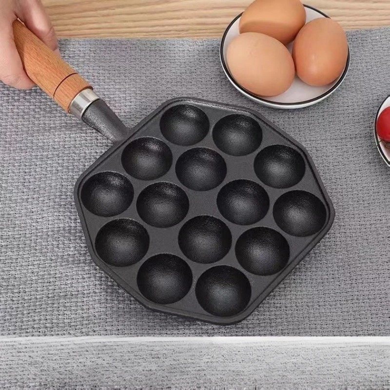 プロの誘導鋳鉄ガスストーブベーキングパン、14穴、パンケーキ - Kitchen Baking Brush のレビューと価格