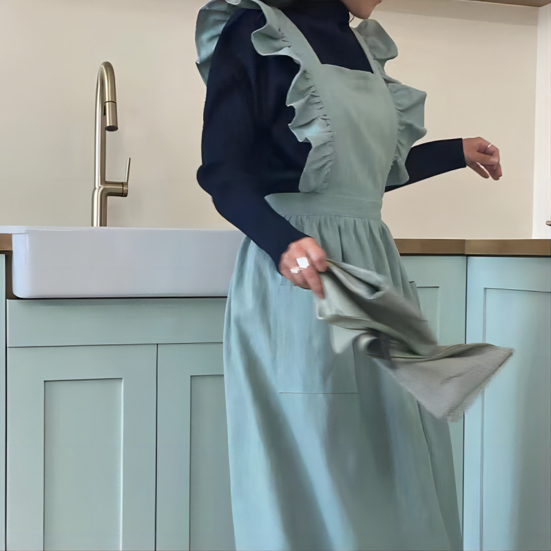 1PC フランス牧歌的な花屋芸術的なコットンリネンヴィンテー - Kitchen With Baking Area のレビューと価格