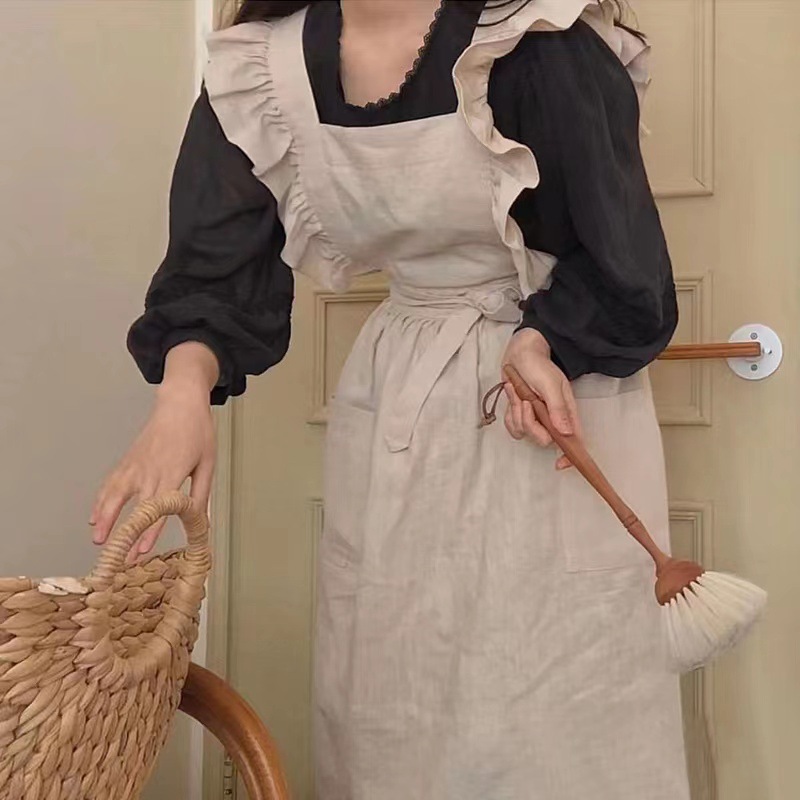 1PC フランス牧歌的な花屋芸術的なコットンリネンヴィンテー - Kitchen With Baking Area のレビューと価格