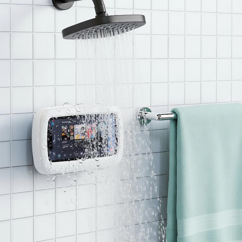 360 °   回転式防水シャワー用スマホホルダー 壁掛け式 - Kitchen Job のレビューと価格