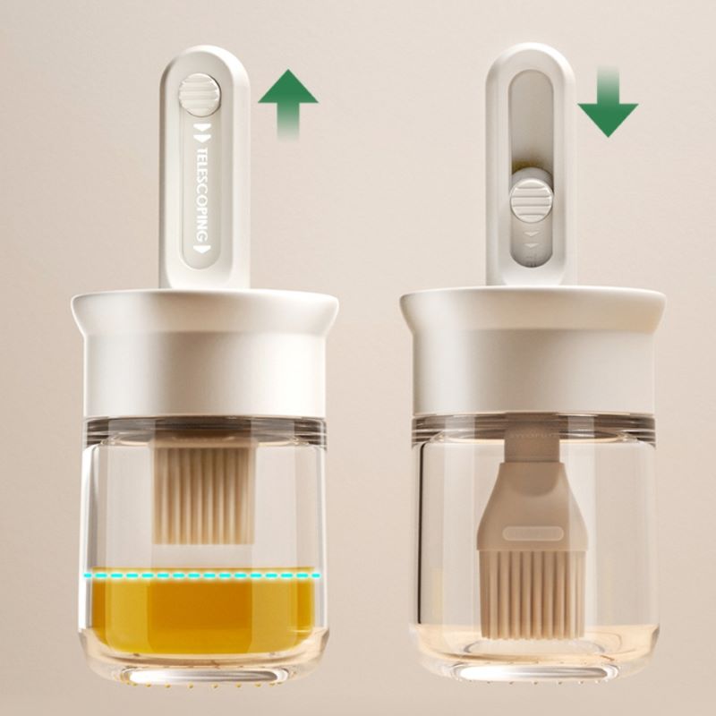 ガラス製オイルボトル 食品グレードの耐熱シリコンブラシセット - Kitchen Baking Brush のレビューと価格