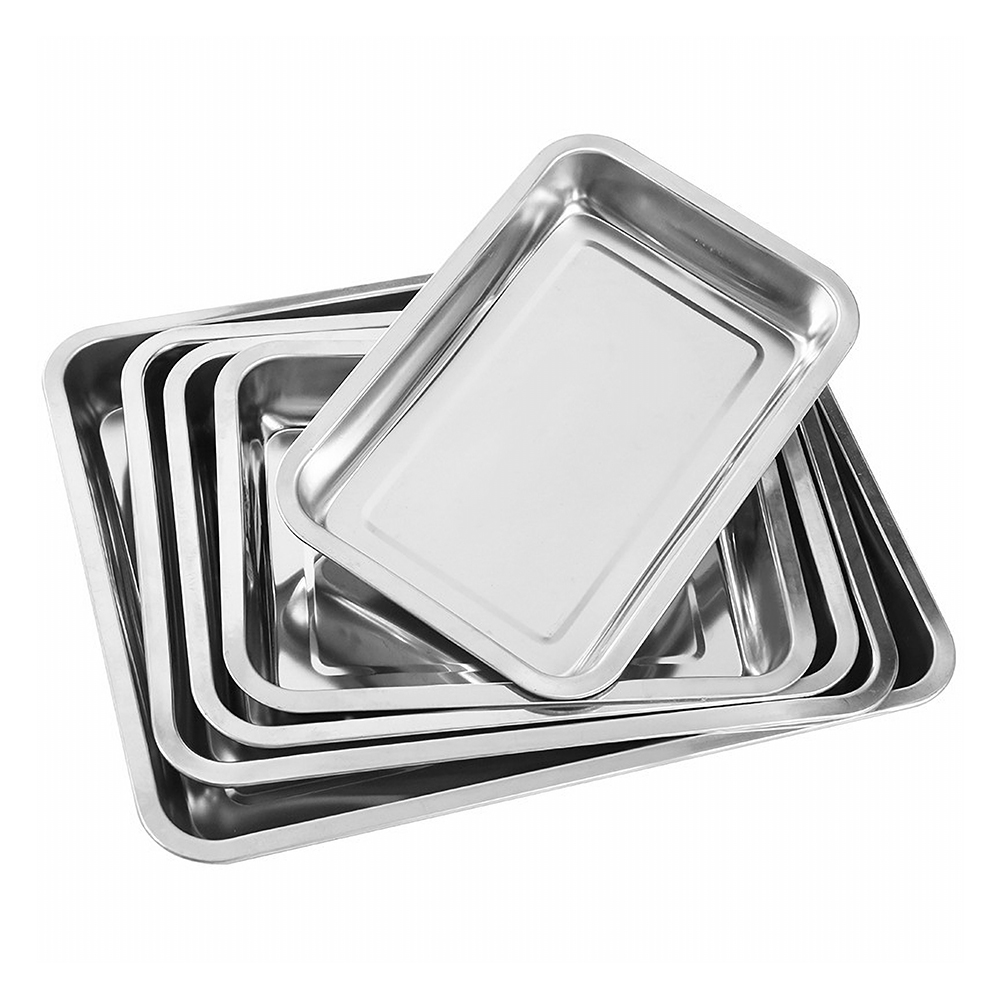 1 個ステンレス鋼食品深皿長方形フルーツ野菜トレイ収納パンケ - Kitchen Baking Pan Storage のレビューと価格