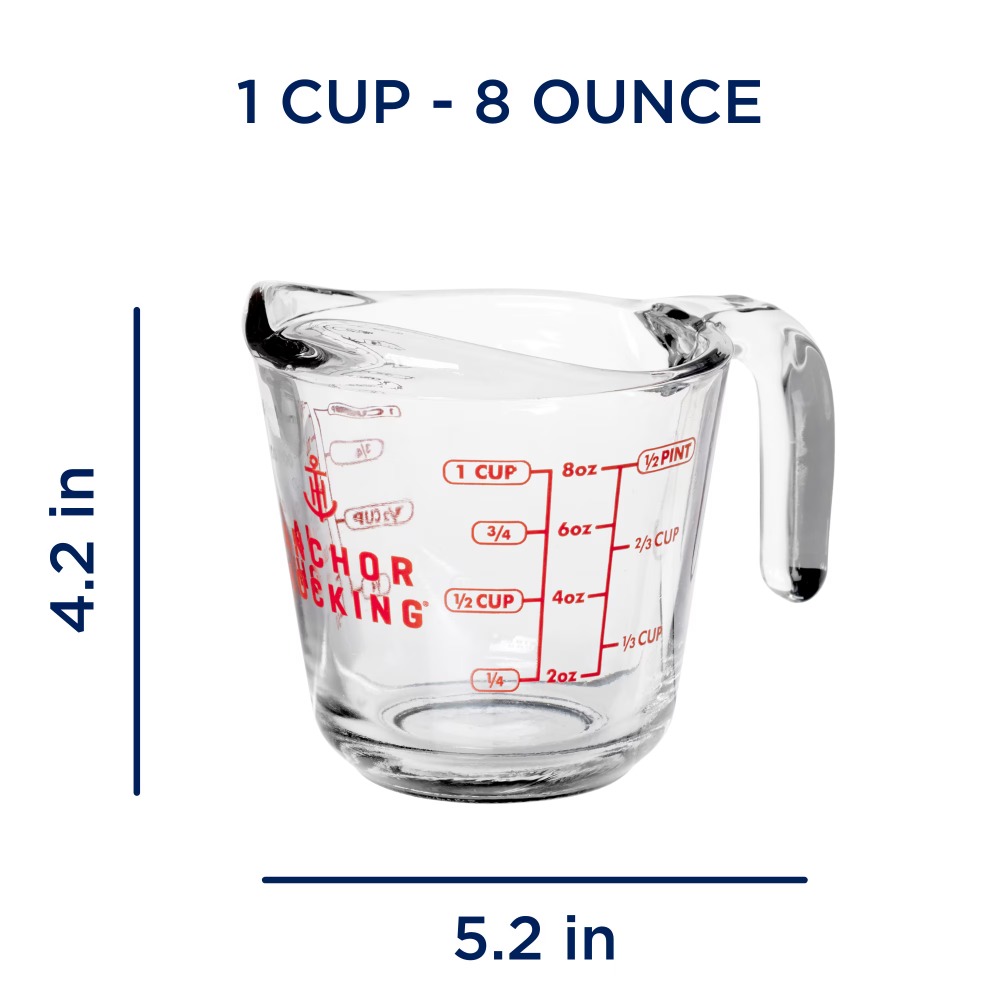 2個セットのガラス製計量カップ、持ちやすいハンドルと注ぎ口付 - Baking (Kitchen Ingredient) のレビューと価格