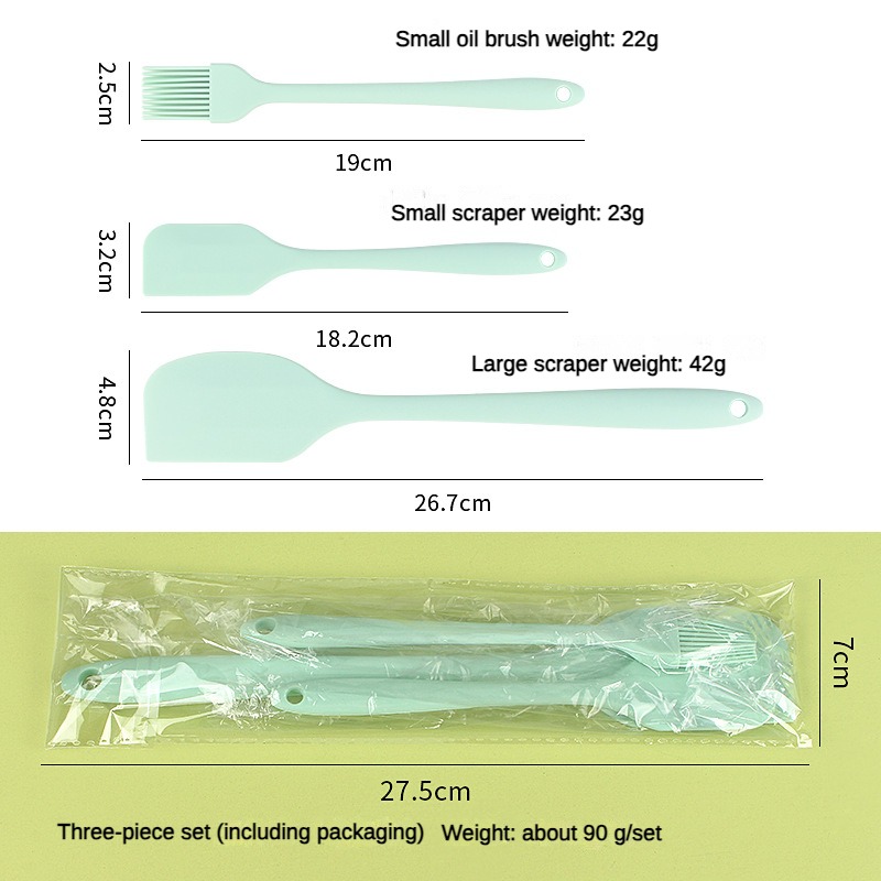 シリコンケーキスクレーパー,3個セット,キッチンベーキングセ - Kitchen Baking Brush のレビューと価格