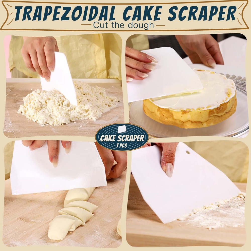 7個入りキッチン生地スクレーパー＆スムーザーセット、ケーキデ - Kitchen Baking Utensil のレビューと価格