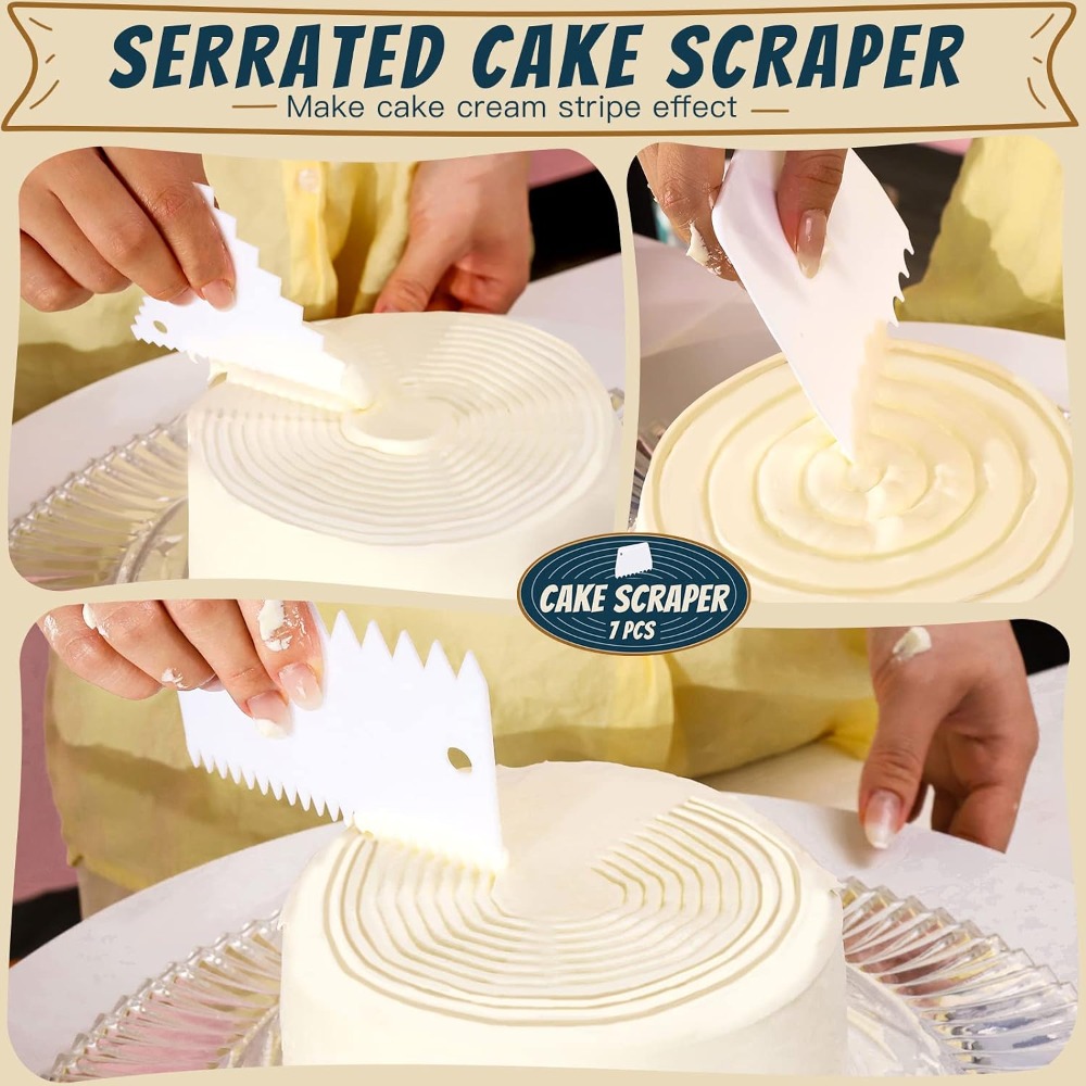 7個入りキッチン生地スクレーパー＆スムーザーセット、ケーキデ - Kitchen Baking Utensil のレビューと価格