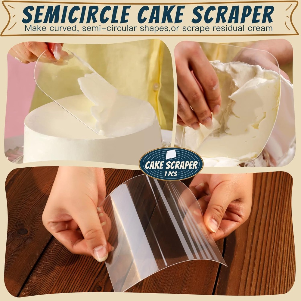 7個入りキッチン生地スクレーパー＆スムーザーセット、ケーキデ - Kitchen Baking Utensil のレビューと価格