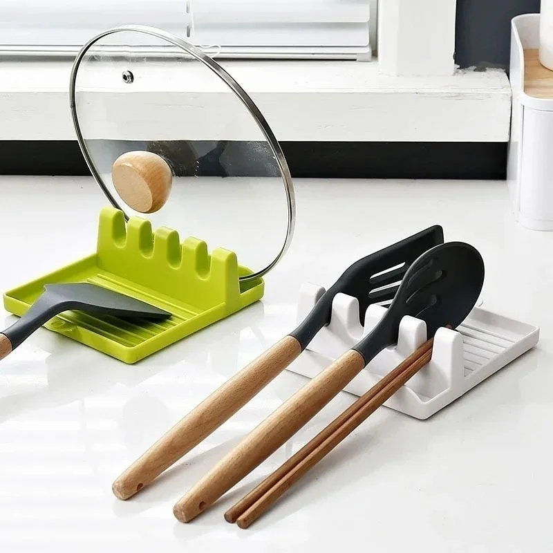 パン蓋ホルダーサポートスプーンポットカバーレストヘラスタンド - Kitchen Baking Pan Organizer のレビューと価格