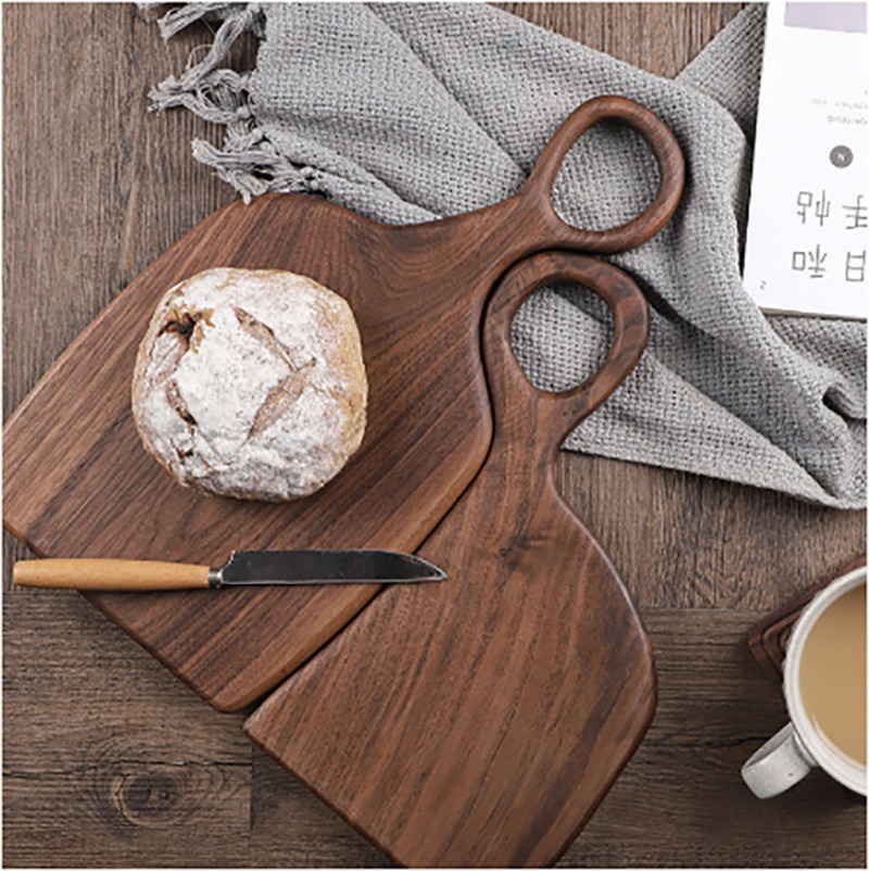 ブラックウォールナット固体まな板木製トレイピザボードまな板キ - Kitchen With Baking Area のレビューと価格