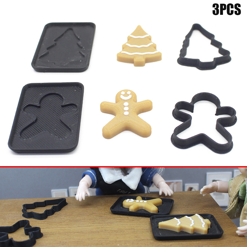3 個ミニチュア人間ジンジャーブレッドマンクリスマスベーキン - Kitchen With Baking Area のレビューと価格