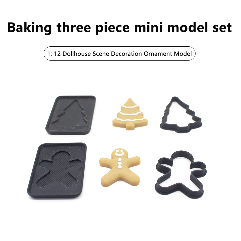 3 個ミニチュア人間ジンジャーブレッドマンクリスマスベーキン - Kitchen With Baking Area のレビューと価格