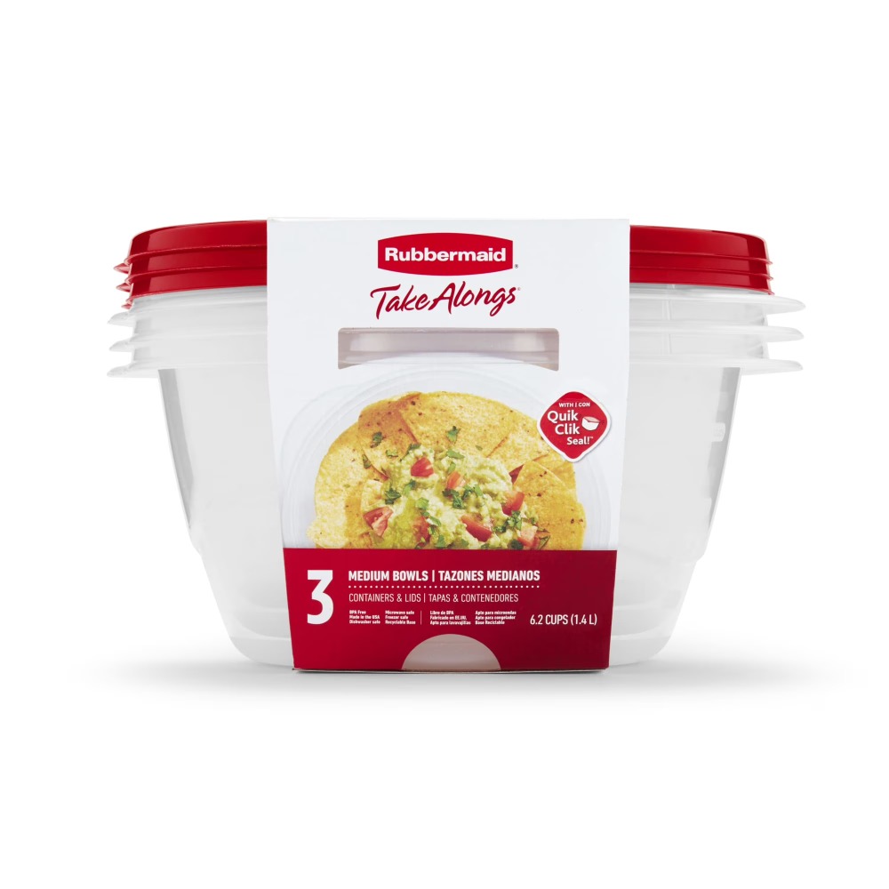 蓋付き大型丸型食品保存容器、3個セット、各容量6.2カップ、 - Kitchen With Baking Area のレビューと価格