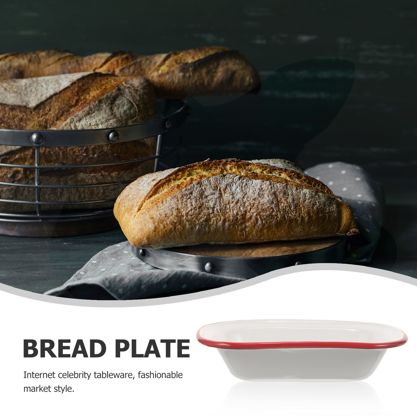 エナメル製ベーキングトレイ 長方形 耐熱性 ノンスティック  - Kitchen Baking Pan Storage のレビューと価格