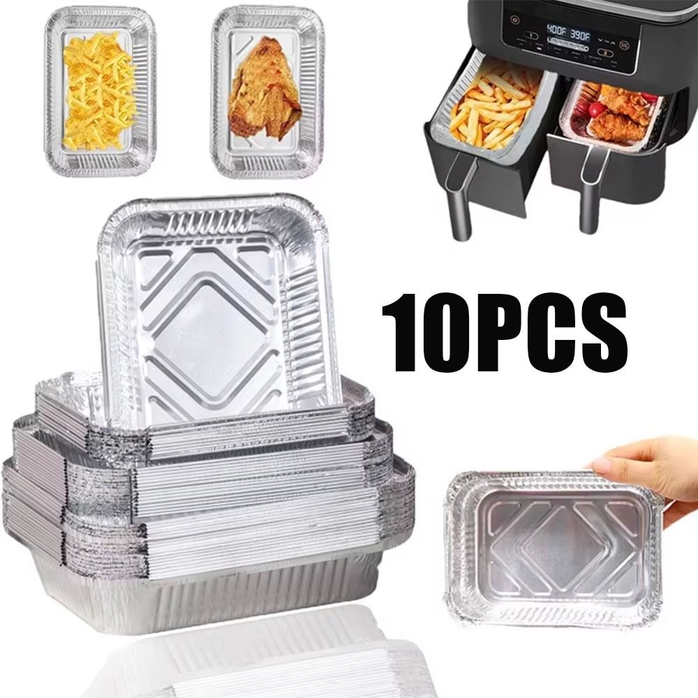 10 個使い捨てアルミ箔食品保存容器オーブンベーキングパン調 - Kitchen Baking Tray Storage のレビューと価格