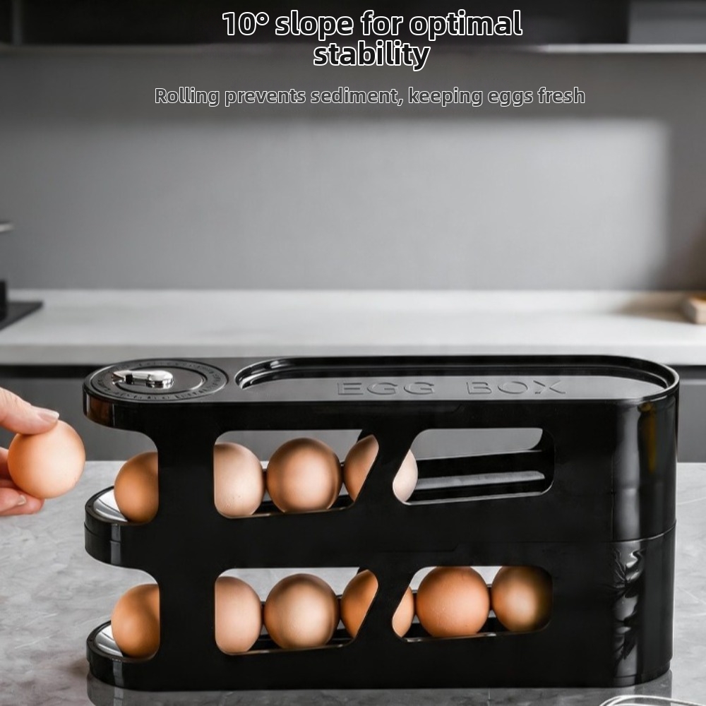 大容量の卵収納ボックス、蓋付き省スペース、卵オーガナイザー、 - Kitchen Baking Tray Storage のレビューと価格