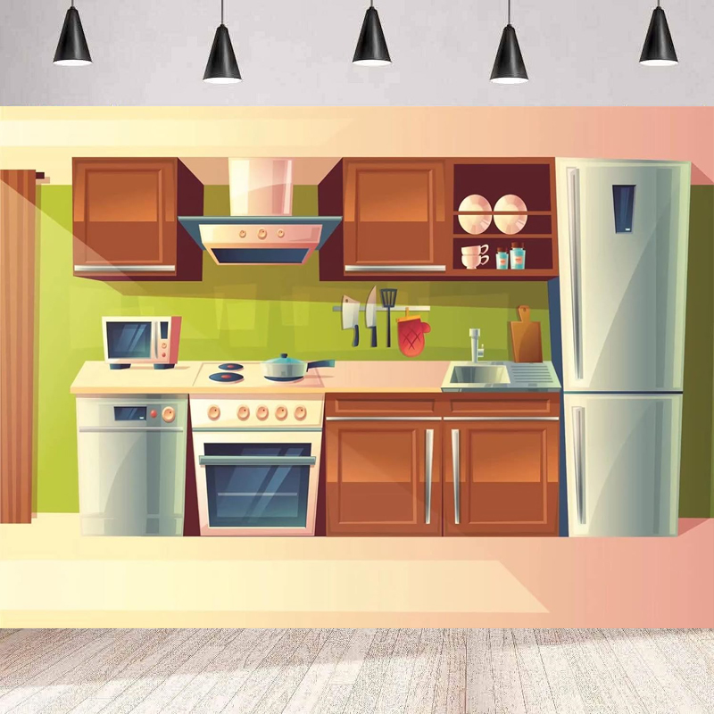 写真撮影の背景漫画キッチンベビーキッズクッキングベーキング背 - Kitchen Baking Background のレビューと価格
