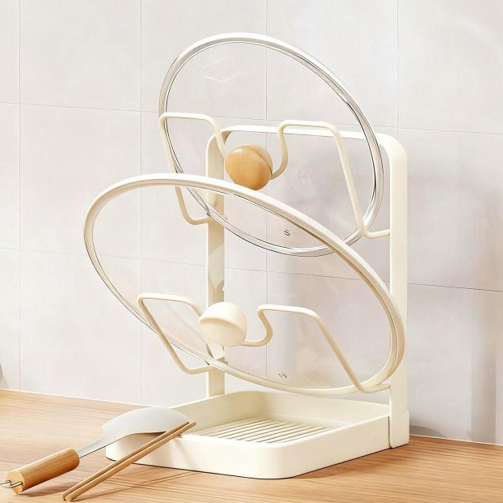 鍋蓋オーガナイザー 滑り止め キッチン収納スタンド 鍋蓋ラッ - Kitchen Baking Pan Organizer のレビューと価格