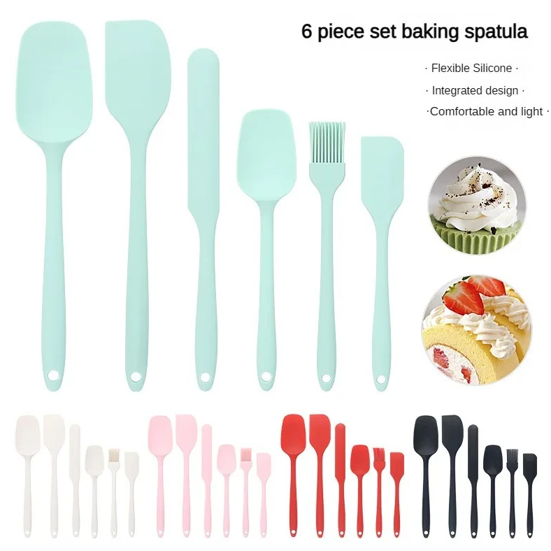 6点のかわいいキッチンツールセット シリコン製スパチュラセッ - Kitchen Baking Brush のレビューと価格