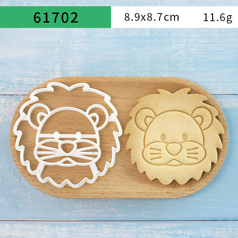 4個入り動物型クッキーカッターセット 3Dキュートなライオン - Kitchen Baking Utensil のレビューと価格