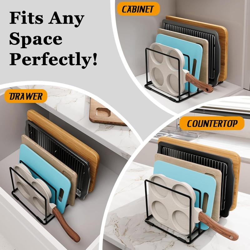 滑り止め付きフットオーガナイザー、ベーキングトレイホルダー、 - Kitchen Baking Pan Storage のレビューと価格