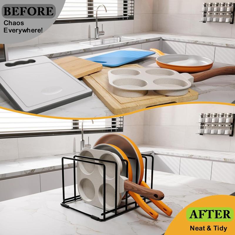 滑り止め付きフットオーガナイザー、ベーキングトレイホルダー、 - Kitchen Baking Pan Storage のレビューと価格