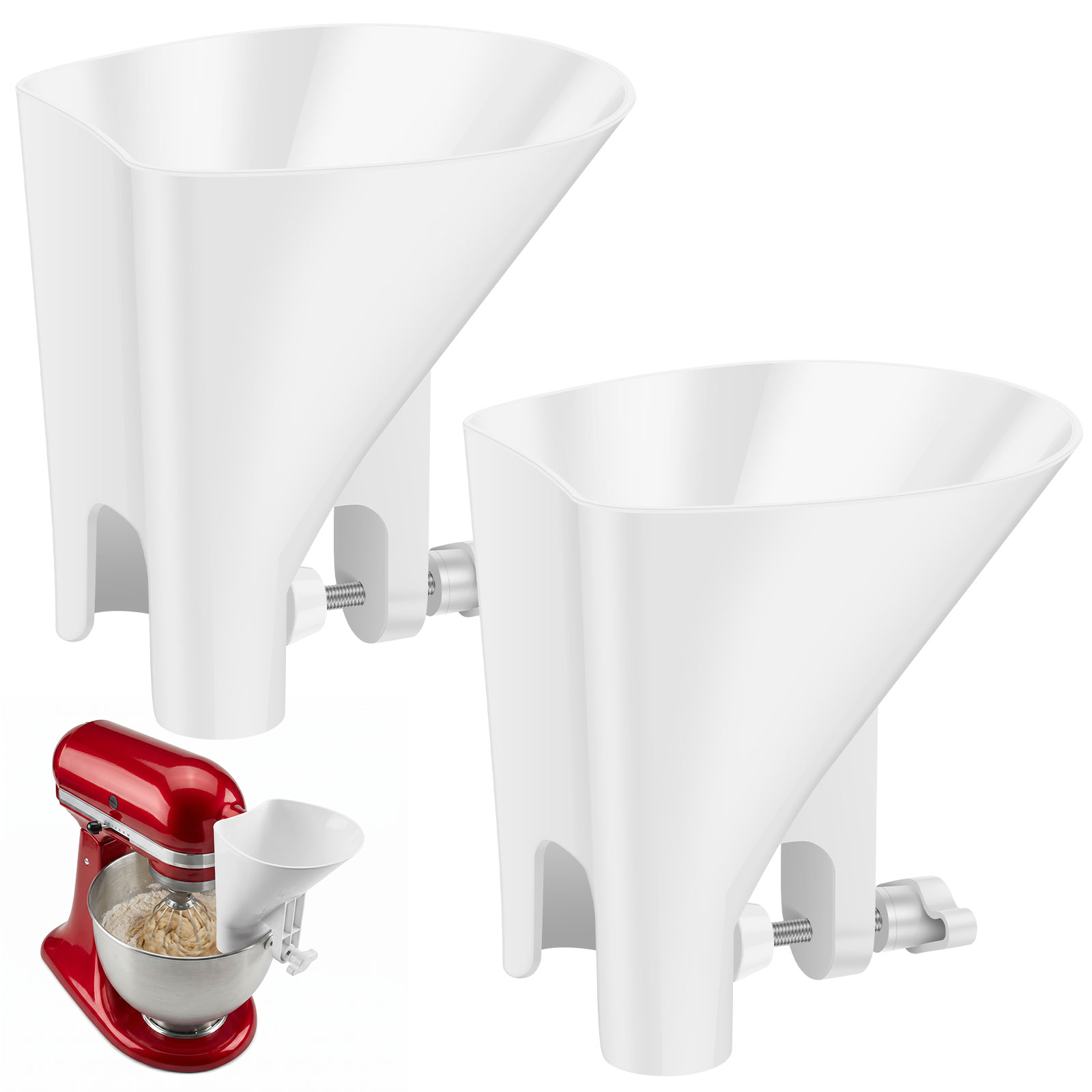 こぼれ防止小麦粉漏斗 4.5～7クォートスタンドミキサー用  - Kitchen Aid Baking Mixer のレビューと価格