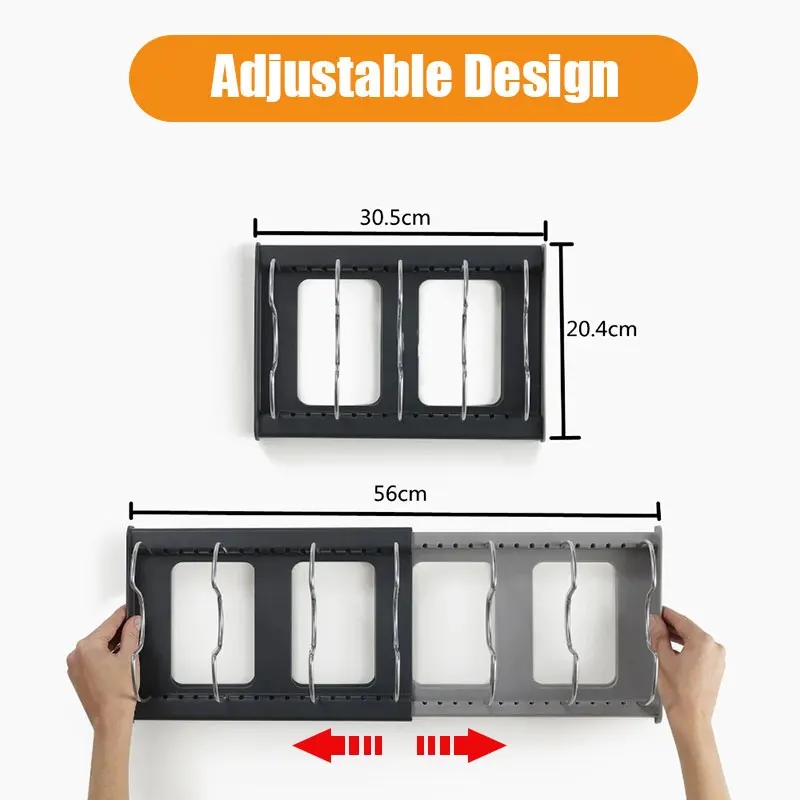 拡張可能なステンレス鋼の収納ラックキッチンキャビネットホルダ - Kitchen Baking Pan Organizer のレビューと価格