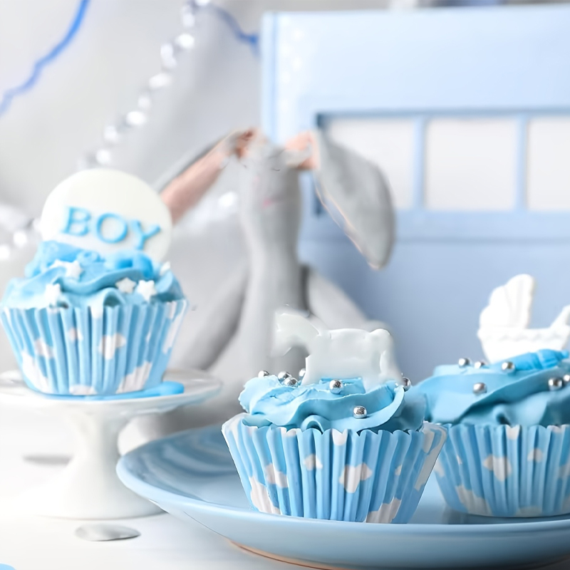 100個200個入り 青空と白い雲のケーキ用紙カップ、耐油ベ - Kitchen Baking Must Haves のレビューと価格