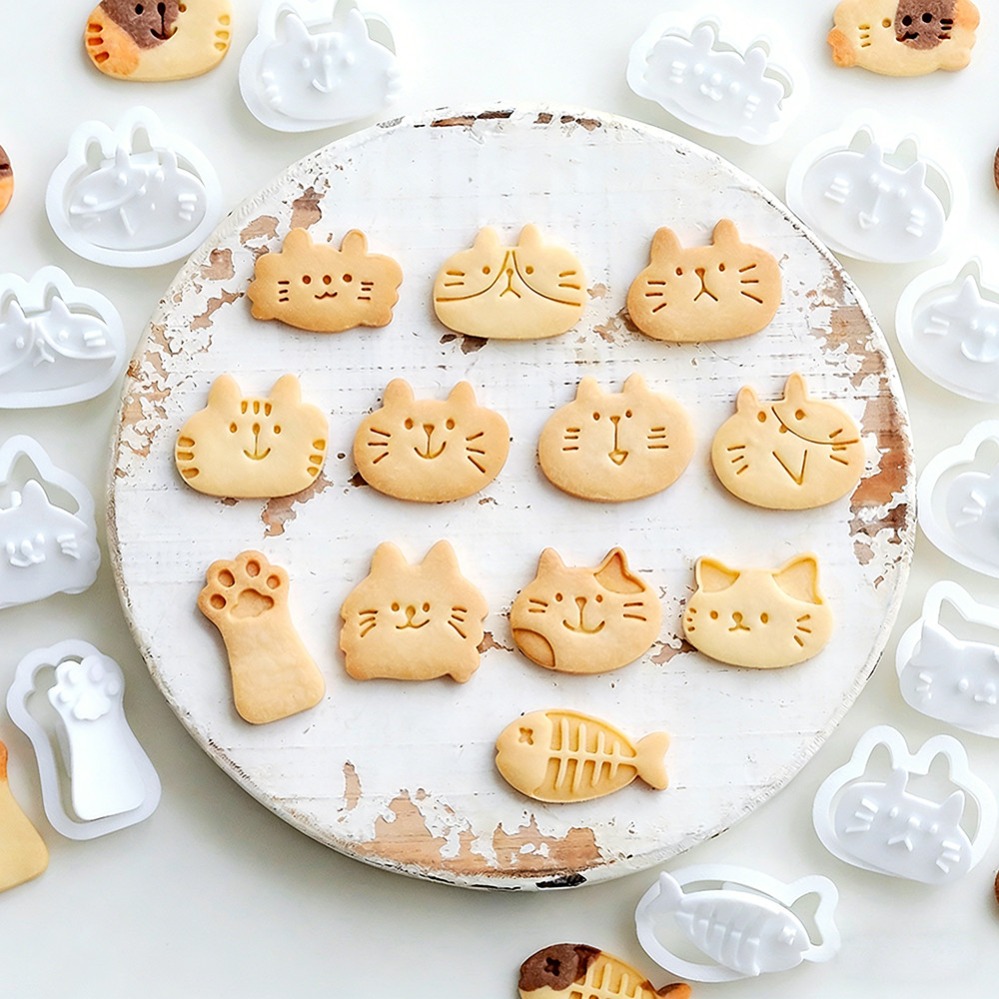 かわいい子猫DIYスタンプクッキーカッター焼き型ベーキングア - Kitchen Baking Utensil のレビューと価格