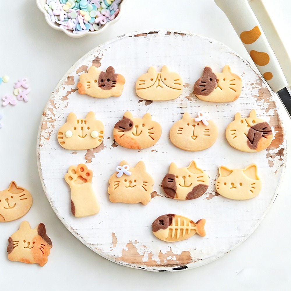 かわいい子猫DIYスタンプクッキーカッター焼き型ベーキングア - Kitchen Baking Utensil のレビューと価格
